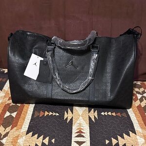 Jordan Black Embossed Men's Duffel Bag